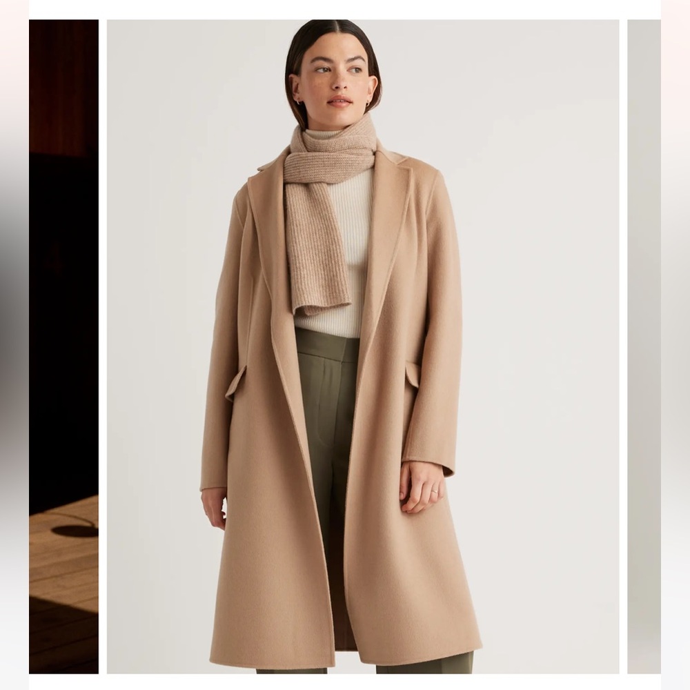 100% Mongolian Cashmere Double-faced wrap coat